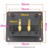 Two-Position Speaker Terminal Box with Plastic Posts and Sealing Gasket for HiFi Audio Wiring