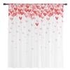 Valentine'S Day Love Watercolor Simple Sheer Curtains Living Room Bedroom Voile Window Curtain Balcony Kitchen Tulle Drapes