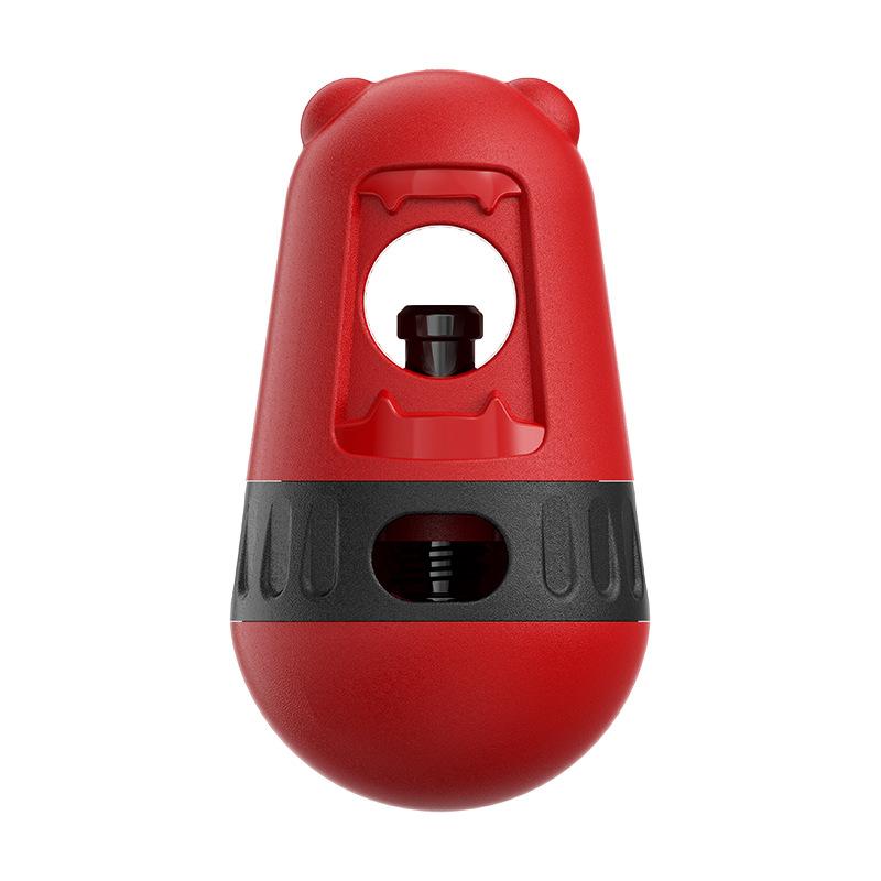 

Кормушка для собак, головоломка, игрушка, интерактивная игра, катящиеся шарики, игрушка, препятствующая удушению, медленная еда, прочный, регулируемый держатель для палочек Bully для собак красный