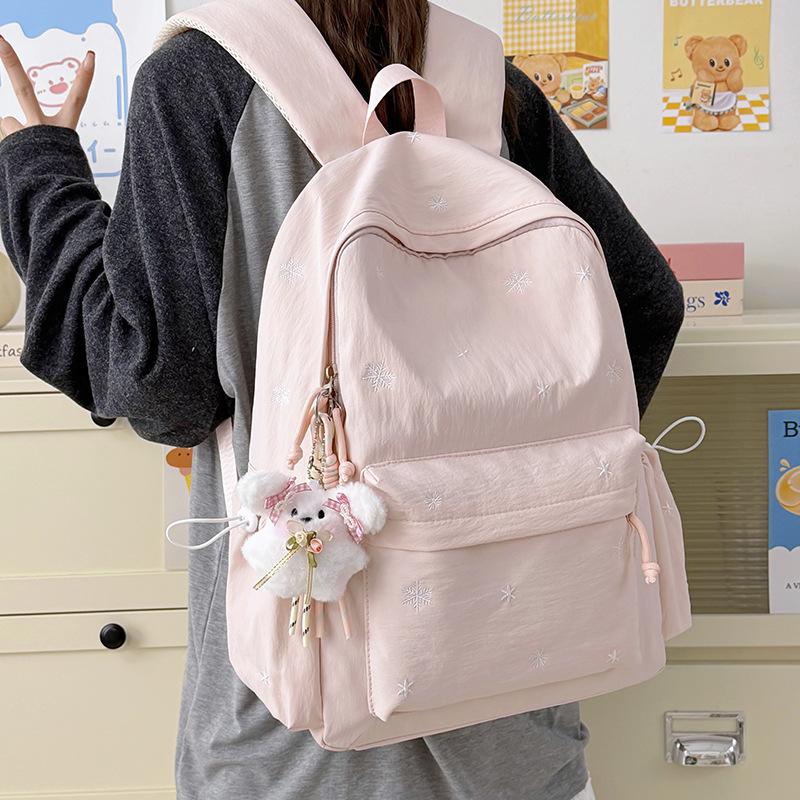 Schoolbag New Japanese Ins High Value Fresh and Sweet Candy Bow Backpack Junior High School Students Lightweight Backpack