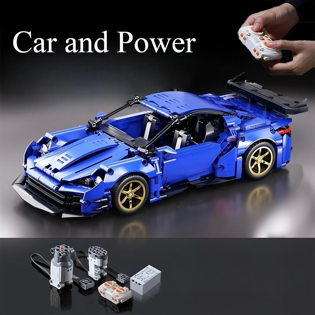 Macchina sportiva con blocchi da costruzione 1:14 Macchina telecomandata giocattolo, giocattolo da costruzione regalo di compleanno, modello auto sportiva, regalo fai-da-te per bambini