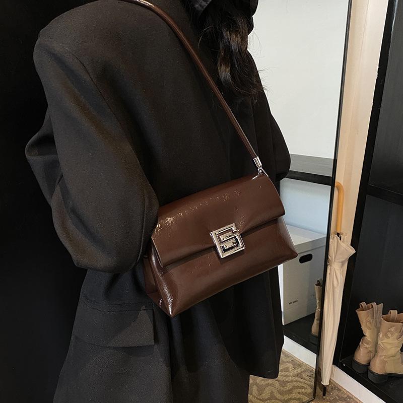 2025 New Retro Small Bag Women's Autumn and Winter Sembeng Trendy Fashion Texture Shoulder Messenger Bag Women's Small Square Bag