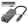 Type-C USB 3.0 Gigabit Ethernet Adapter - Aluminum Alloy RJ45 Converter, Driver-Free for Laptops