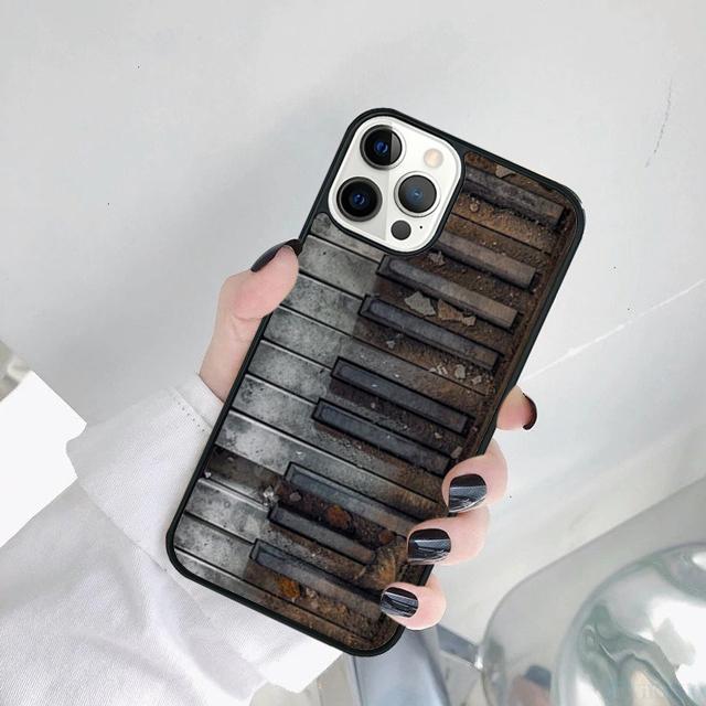 Hudební klavírní klávesa Pouzdro na telefon Kryt Pro iPhone 17 Air 15 16 14 11 12 13 Pro MAX Plus