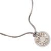 Serie Medallion Necklace Silk Cord BIJOUTERIE FANTAISIE Gray Metallic 11.7g Unisex Used