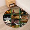 Custom Name Amélie Printed Round Rug Carpet Chair Rug Area Rug Entryway Doormats,for Office Chair Living Room Bedroom Kitchen Room.