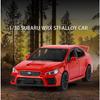1/30 Subaru STI WRX Alloy Car Model Sound and Light Pull Back Children's Toy Collectibles Birthday Gift