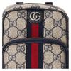 Gucci Ophidia Double G logo zipper closure, canvas and leather trim, messenger bag, camera bag, hand-held shoulder crossbody bag, mini women's blue