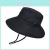 Summer Sun Protection Wide Brim Fisherman Hat With Breathable Polyester For Outdoor Fishing And Hiking
