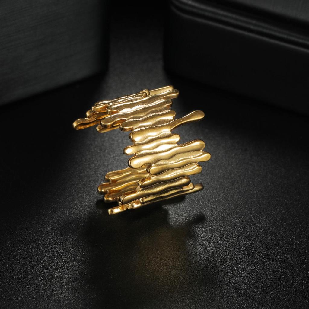 Adjustable Non-Fade Electroplated Couple's Ring