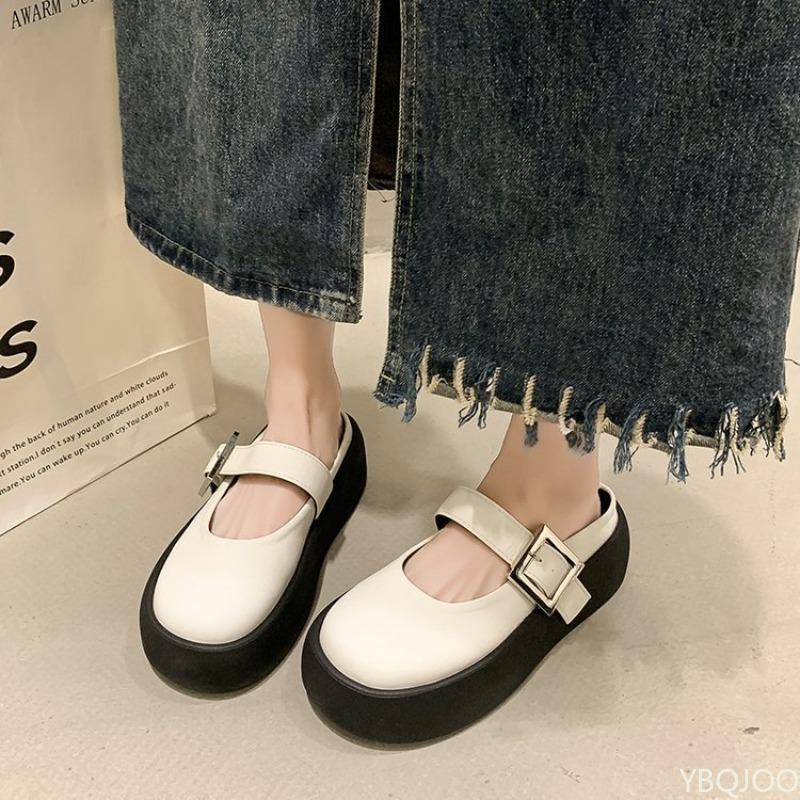 Baotou Slippers Women's New Spring and Autumn Soft Sole Non Slip Versatile Casual Vulcanized Women's Shoes Platform