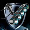 7 In 1 Safe Car Fast Charger Adapter 4 Cigarette Lighter Dual USB PD 12-24V Overheat Protection for Vehicle Use
