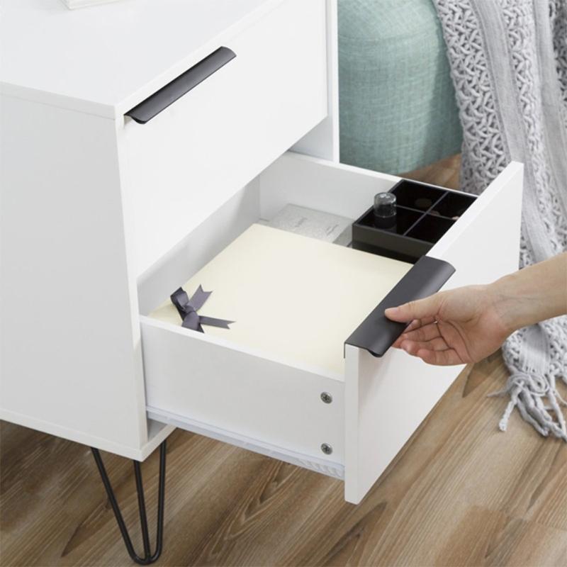 Aluminum Alloy Cabinet Drawer Handle Modern Furniture Hidden Long Handle Mount Finger Edge Pulls Nordic Concealed Handle
