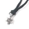 Great CHROME HEARTS Necklace Tiny Leather Blade Scroll Boro Chip Star Used