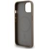 Dkny Dkhmp15Spsospw Iphone 15 / 14 / 136.1 Brązowy/Brown Hardcase Leather Printed Pattern Metal Logo Magsafe