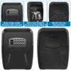 Wall Mount Key Lock Box 10 Keys Large Capacity Lockbox Resettable 4 Digit Passwords Code Security Lock for Home Garage Realtors