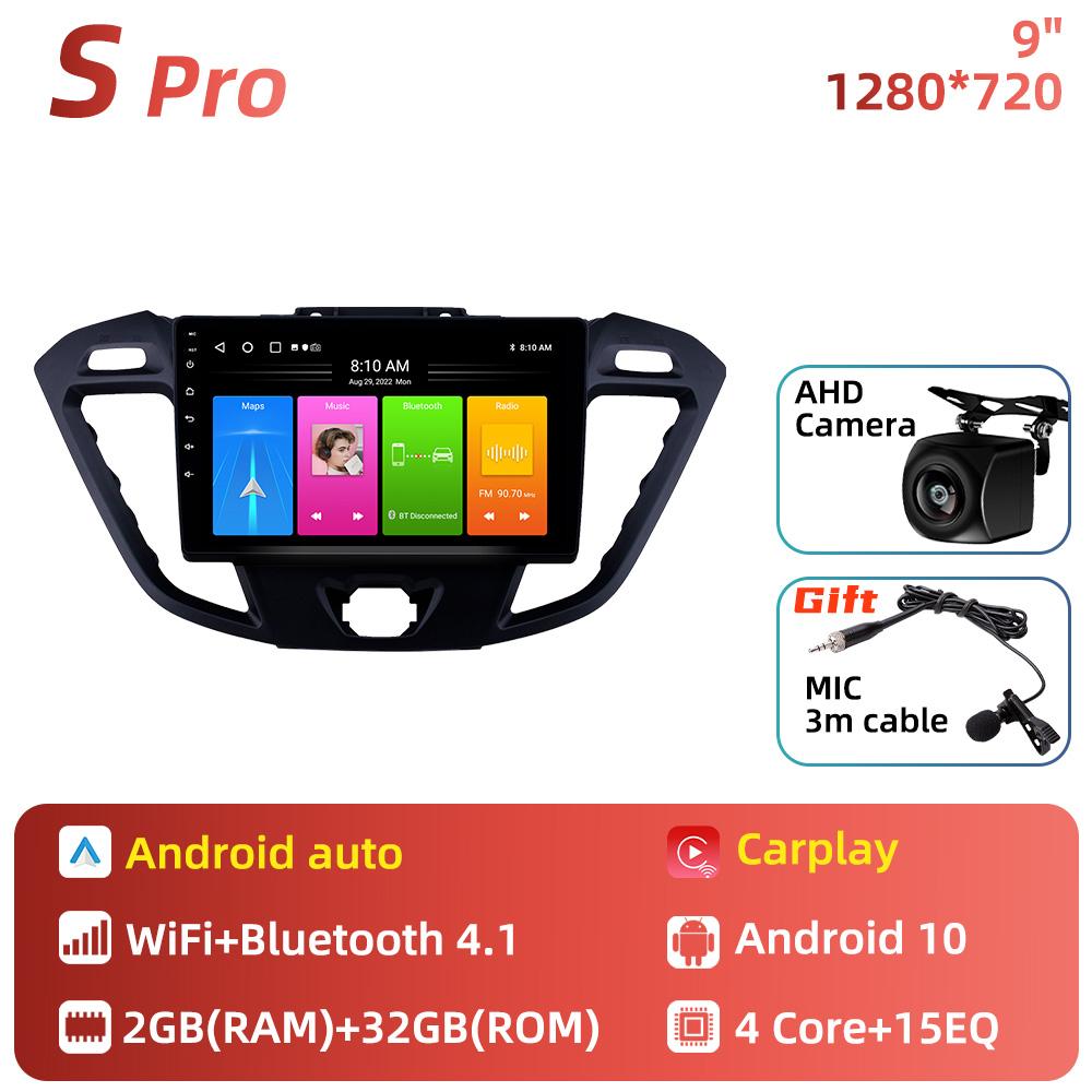 For Ford Transit Tourneo Custom 2013 - 2021 Car Radio 2 Din Android Multimedia Player Screen Head Unit Navigation Carplay Stereo