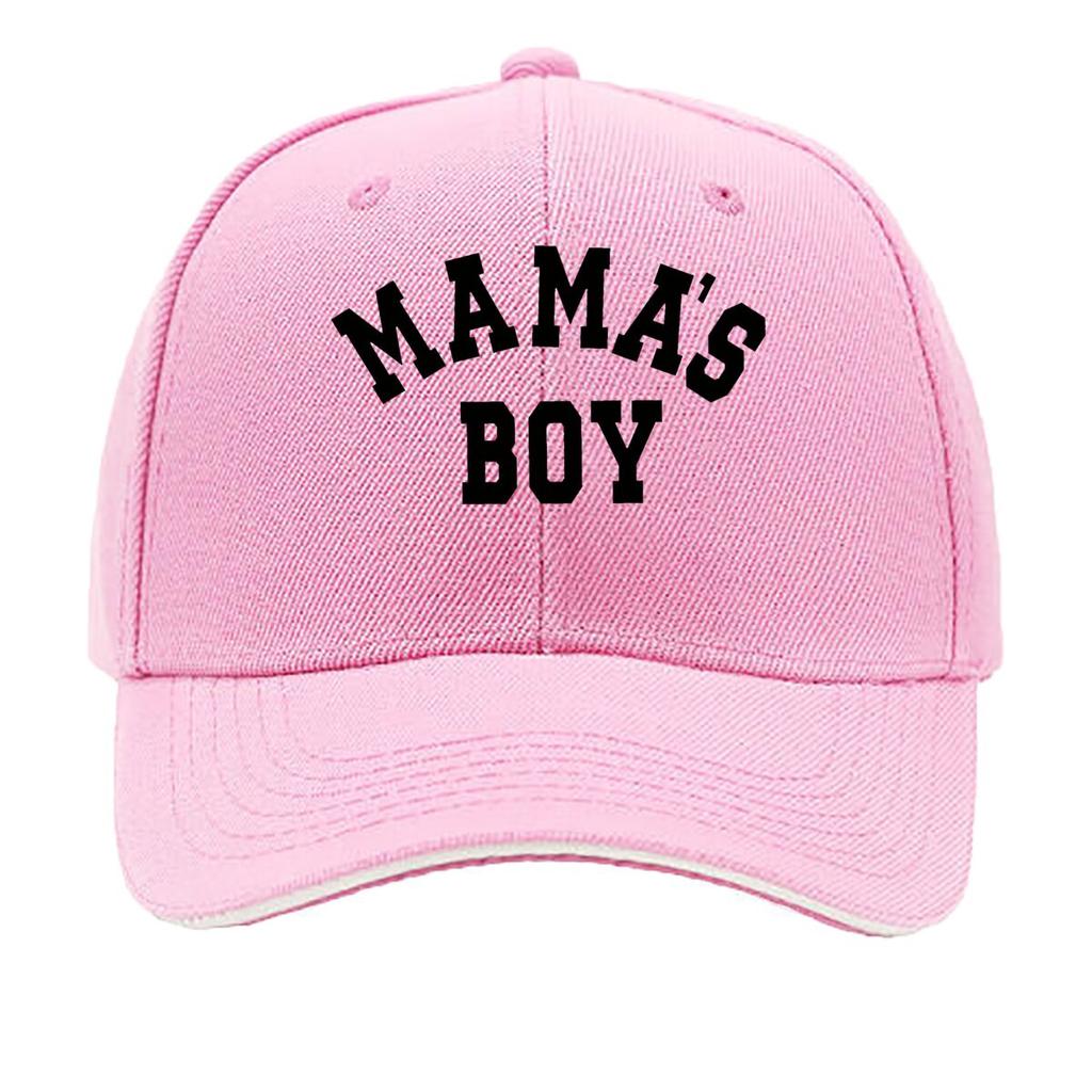 Mamas Boy Bold Black Sports Typography Sandwich Baseball Cap Unisex Women Sun Cap Outdoor Workouts Hat