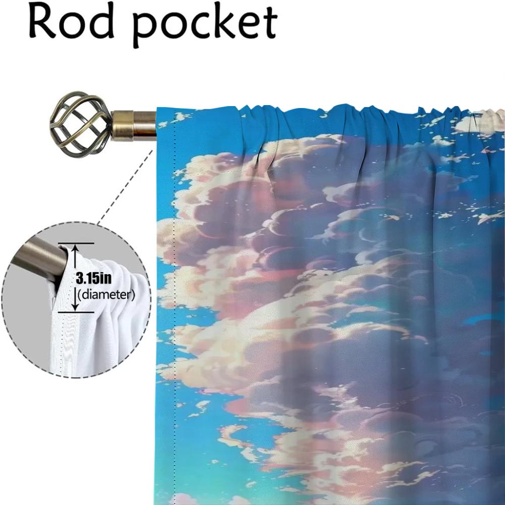 Summer Blackout Curtain for Room 2 Panel Tulle for Bedroom Kitchen Curtains Home Interior Curtains Partition Shades Living Child