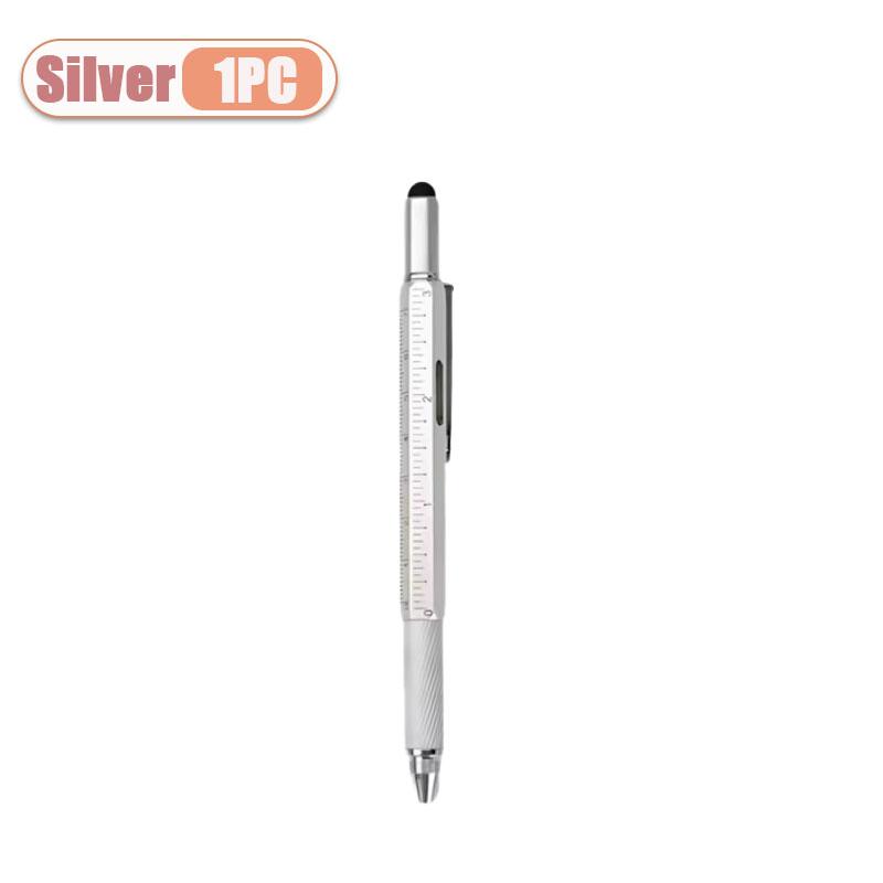 6 in 1 Multi Level Pen Stylus Multi Tool Pen with Touch Screen Caliper Level and Screwdriver Office Tool Creative Stationery