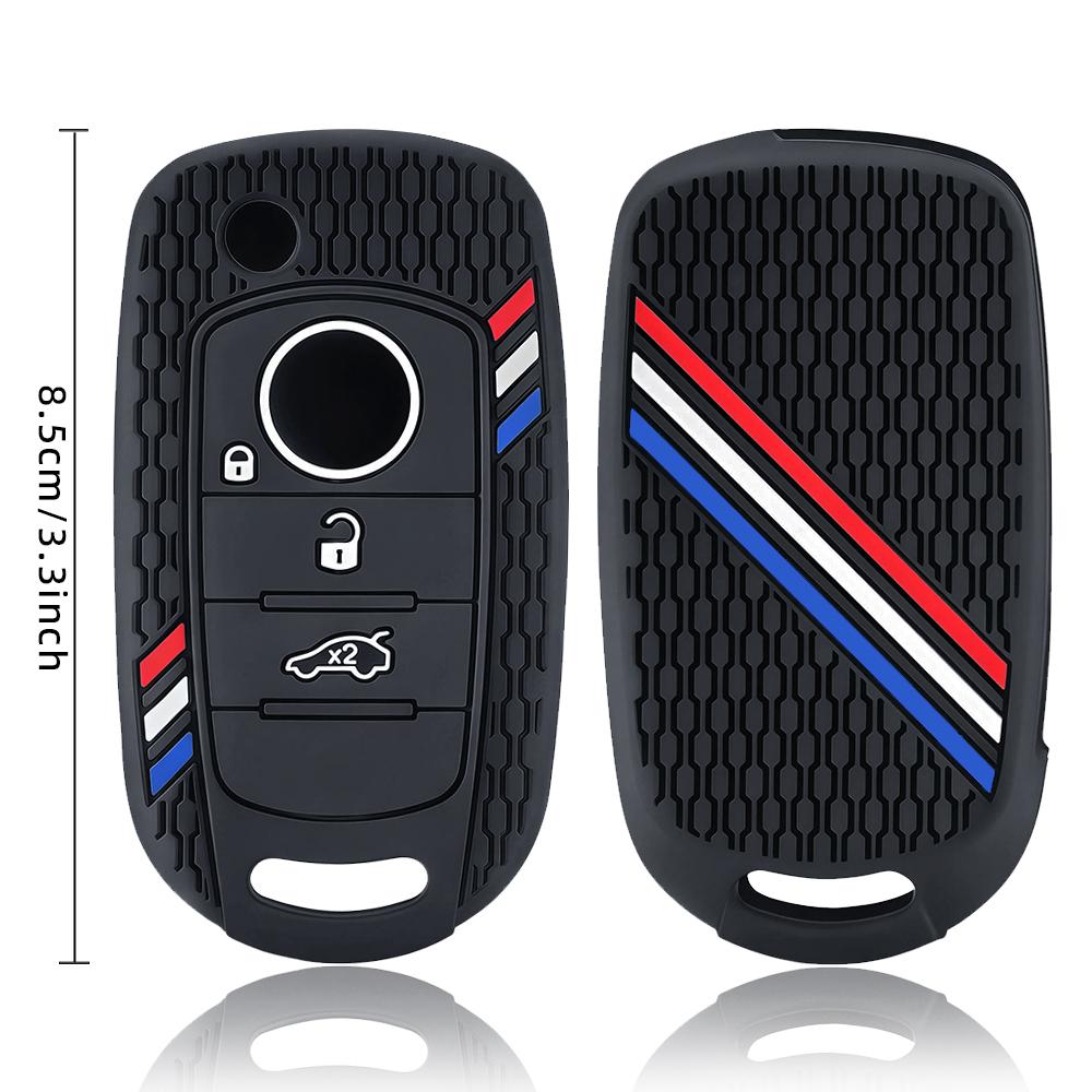 Silikon Schlüsselhülle Abdeckung Für Fiat Cronos Egea 500X Toro Tipo Für Dodge Neon Keyless Fernbedienung Schale Haut Schlüsselanhänger Halter Schutz