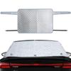 140*80cm Rear Windshield Snow Cover 2-layer Aluminum Foil Car Winter Windshield Cover With Hooks And Invisible Magnet Snow Cover