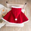 Winter Velvet Baby Girl Cape - Windproof Princess Shawl for Newborns