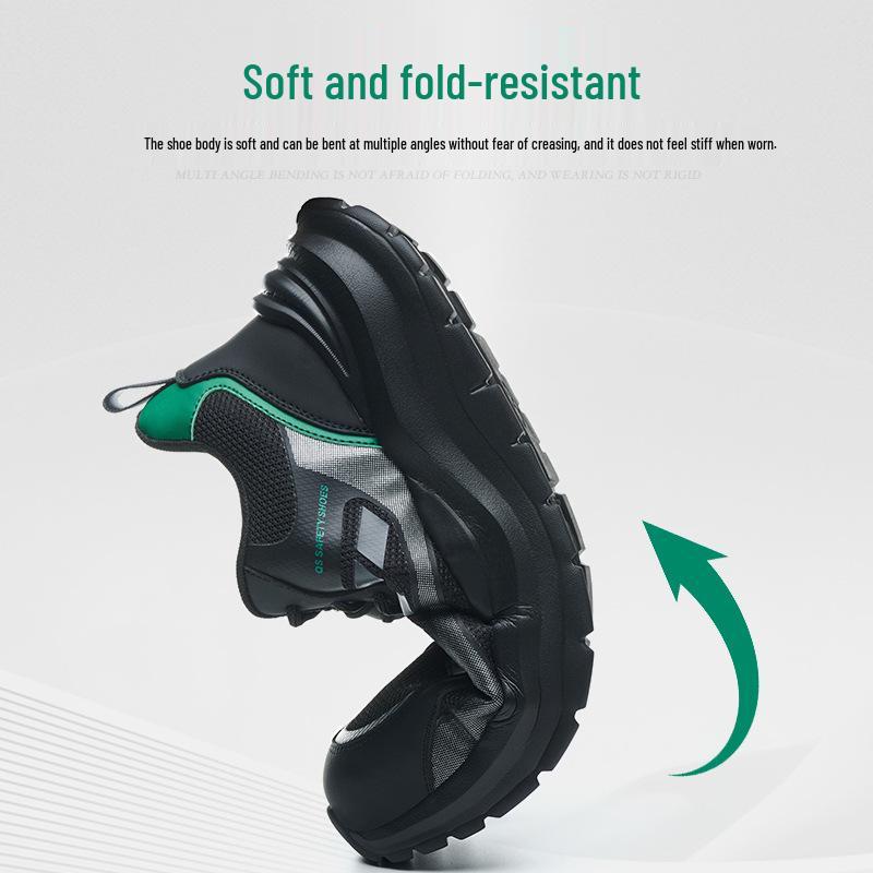 Men's Cross-Border Breathable Steel Toe Safety Shoes: Non-Slip, Wear-Resistant, Anti-Smash, Anti-Puncture, Soft Work Shoes