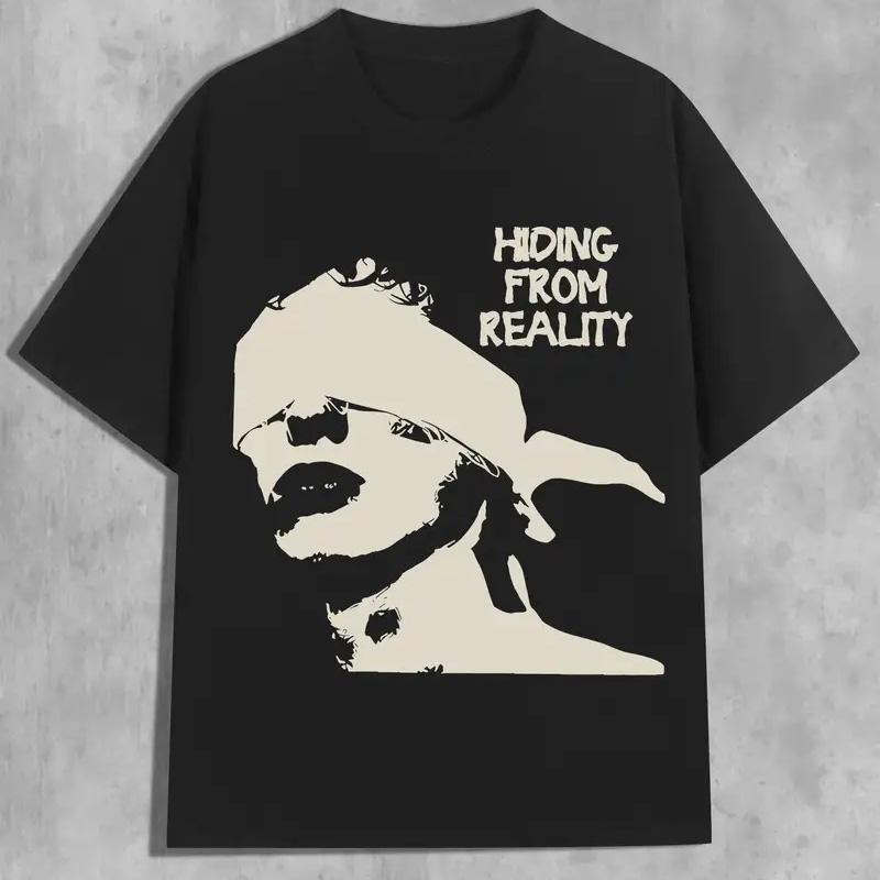 

Men Clothes Y2K Cotton Tshirt Fashion Harajuku Graphic Print Aesthetics Streetwear Punk Hip Hop Grunge Gothic Short Sleeve Top 4XL