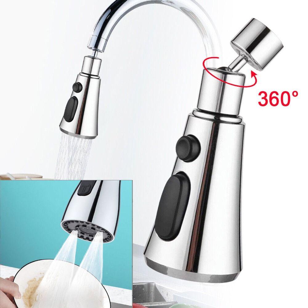 Verstellbarer 360° Schwenkbarer Wasserhahn Sprühkopf Multifunktional Spritzwassergeschützter Wasserhahn Verlängerer Wassersparender Küchenspüle Wasserhahn Sprühkopf