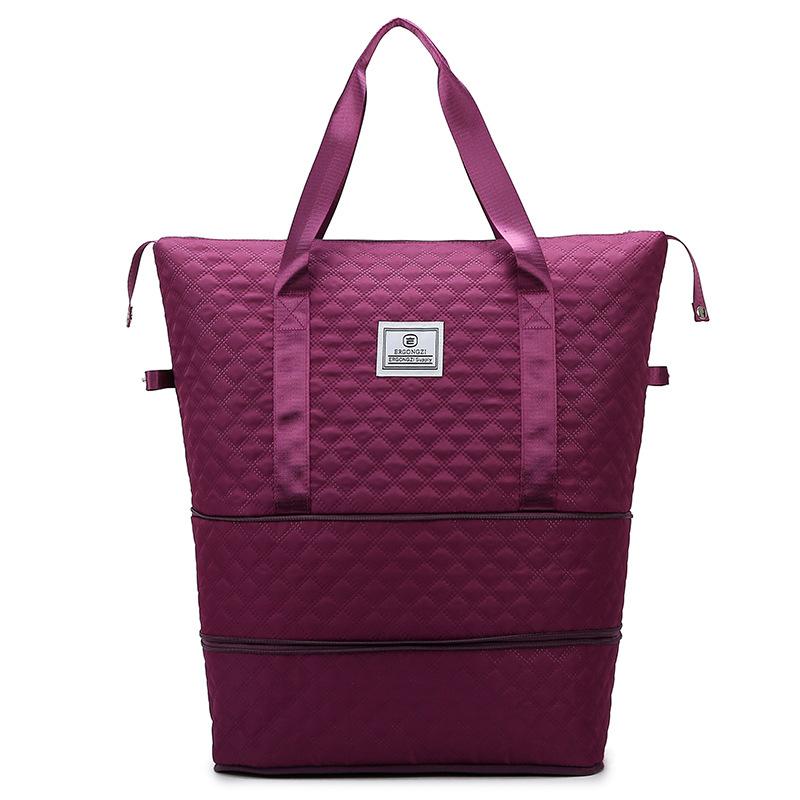 Раскладная дорожная сумка ромбовидная вышивка нитью большая вместимость дорожная сумка мужская для коротких деловых поездок багажная сумка высококачественная сумка для хранения One size