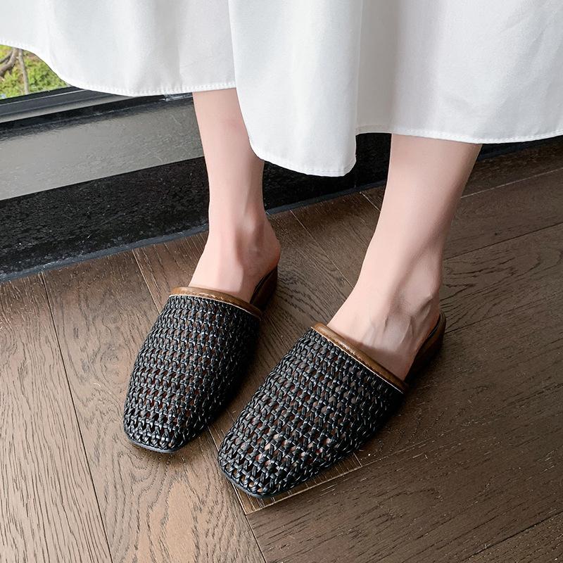 Fashion Low PU Fabric Rubber Hoof Heels Fretwork Low Fretwork Fabric PU Rubber Hoof