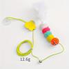 New pet cat-teasing stick Kitten high elastic rope cat toy Feather bell cat-teasing stick hanging swing toy