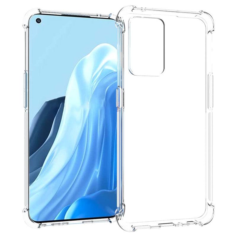 

For Oppo Find X5 Lite/Reno7 5G (Global) Clear Phone Case Reinforced Corners Anti-Drop Phone TPU Cover A