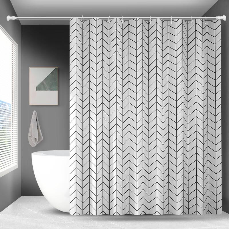 1PC 181x181cm Waterproof Shower Curtain Lightweight Plastic Mildew Resistant Bathroom Curtain for Bathtub Bath Curtain