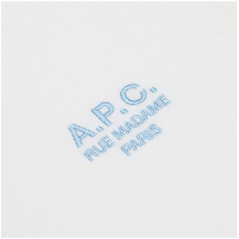 Apc Unisex T shirT Ali Blanc Bleu Ciel M26388