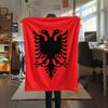 1PC Republic of Albania Patterned Flannel Blanket Suitable For All Seasons for Home Decor Warmth and Comfort Gifts Holiday Present