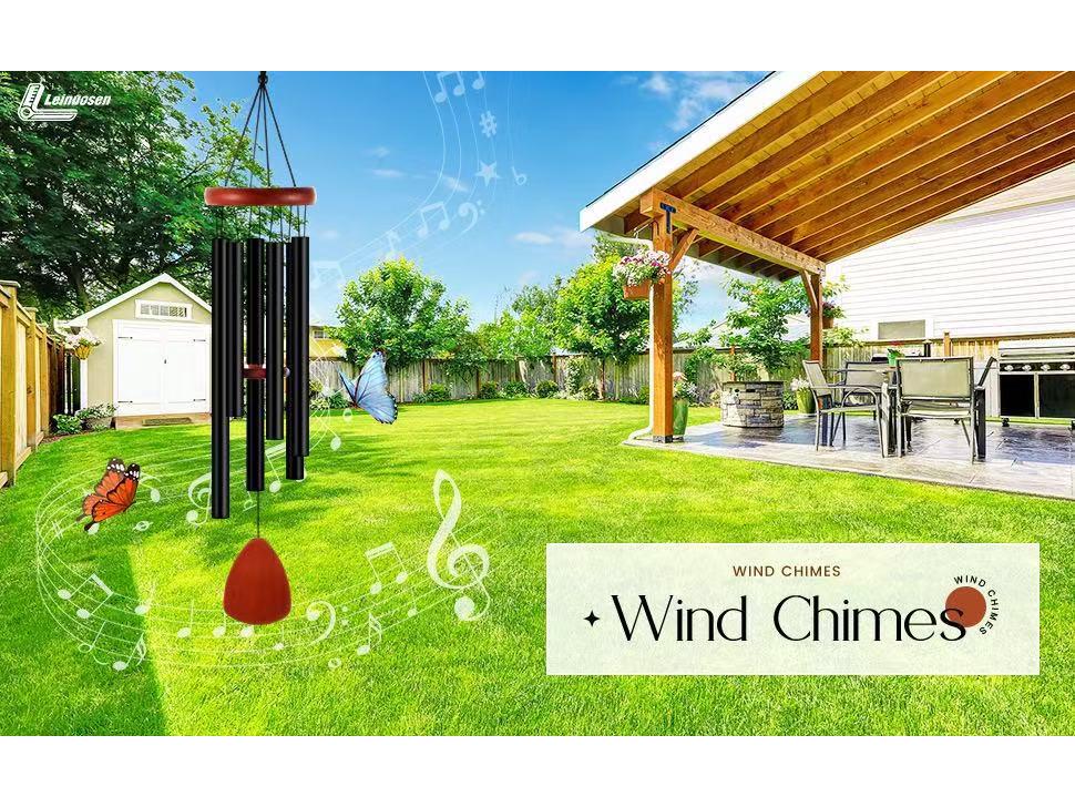 37in Classic Metal Wind Chime - Memorial & Outdoor Decoration Gift
