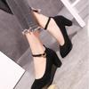 Fashion Fashion Versatile Woman Shoes Summer New Round Toe Heel Shoe Simple Women Casual Shoes Anti Slip Shallow Mouth Women Single Shoe