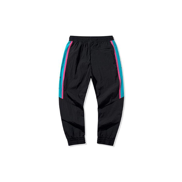 Li-Ning Wade Series Woven Cuffed Casual Fitness Training Knitted Pants Men bottoms Standard-Black AKXQ121-1