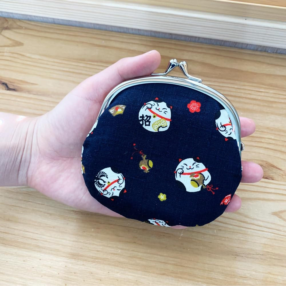 Made In Coin Dog Cotton 12 X Coin Japanese Shiba Navy Blue Kyosuke, Japan, Purse, Pouch, 11.5 Cm, 3.3 Inches, Purse, Wallet, Goods, Enkiya, Inu,