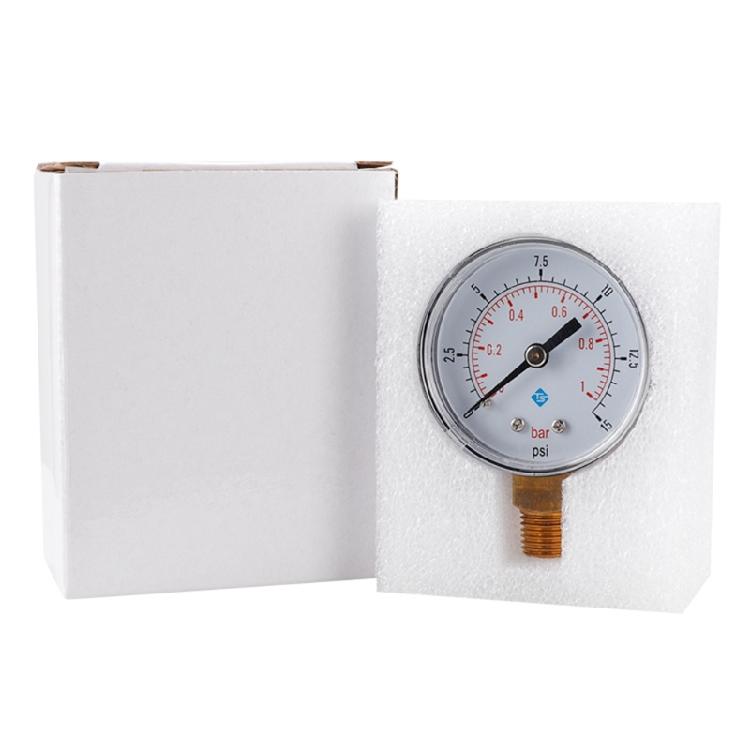 Mini Low Pressure Gauge For Fuel Air Oil Or Water 0-15psi/0-1bar BSPT Manometer