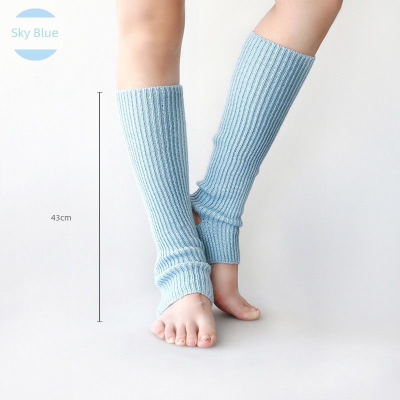 

Йога Согревающие носки Балетные носки для стопы Носки с педалью Защита голени Набор Носки для латиноамериканских танцев Носки для танцевальных упражнений Удлиненные Выше колена Sky Blue 43cm