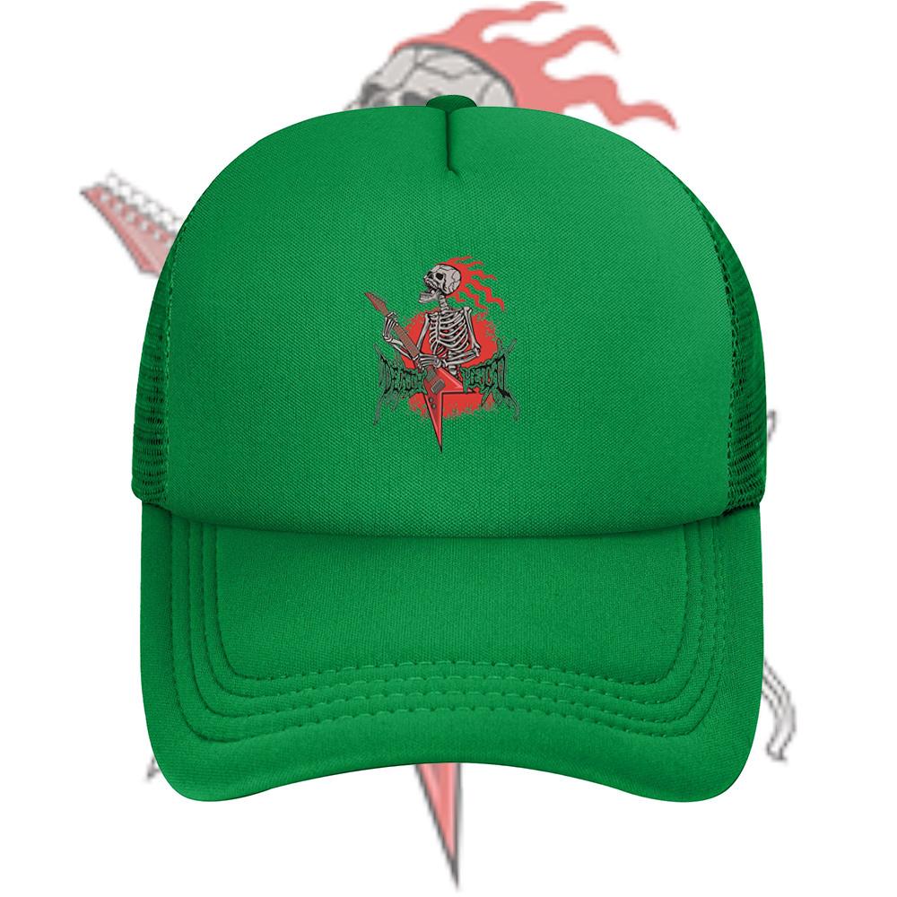 Skeleton guitar fire music death rock Baseball Cap Anime Graphic Hats Adult Unisex Women Sports Outdoor