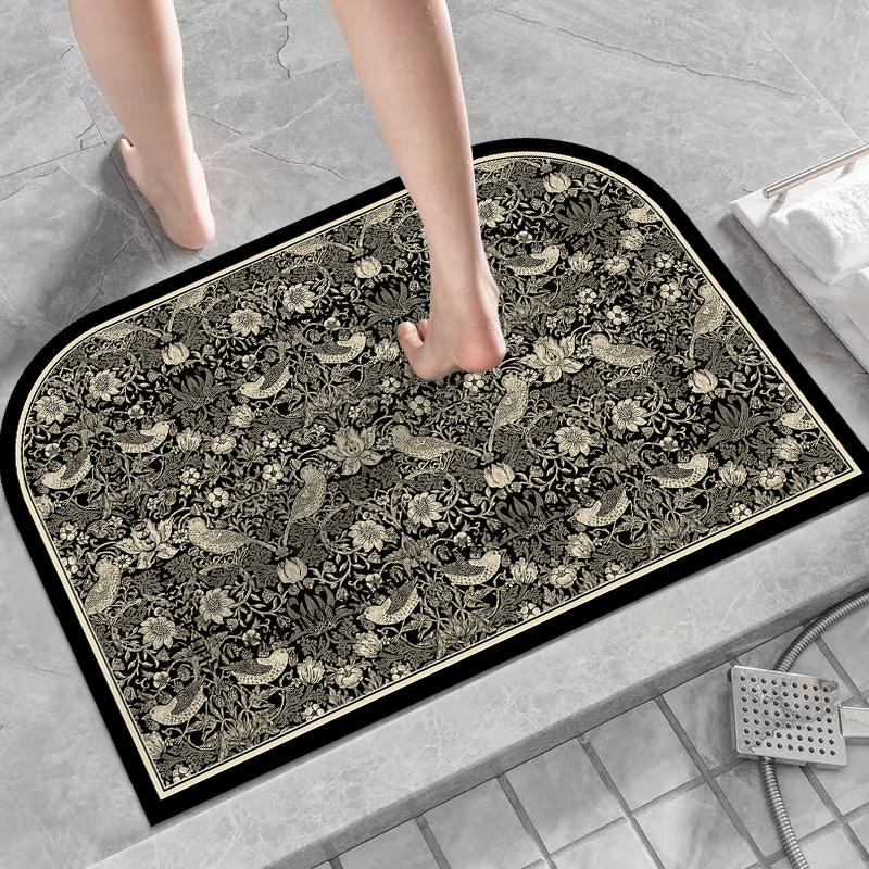 Diatom Mud Bathroom Absorbent Floor Mat, Bathroom Entry Door Non-slip Mat, Household Floor Mat, Leave-in Kitchen Mat