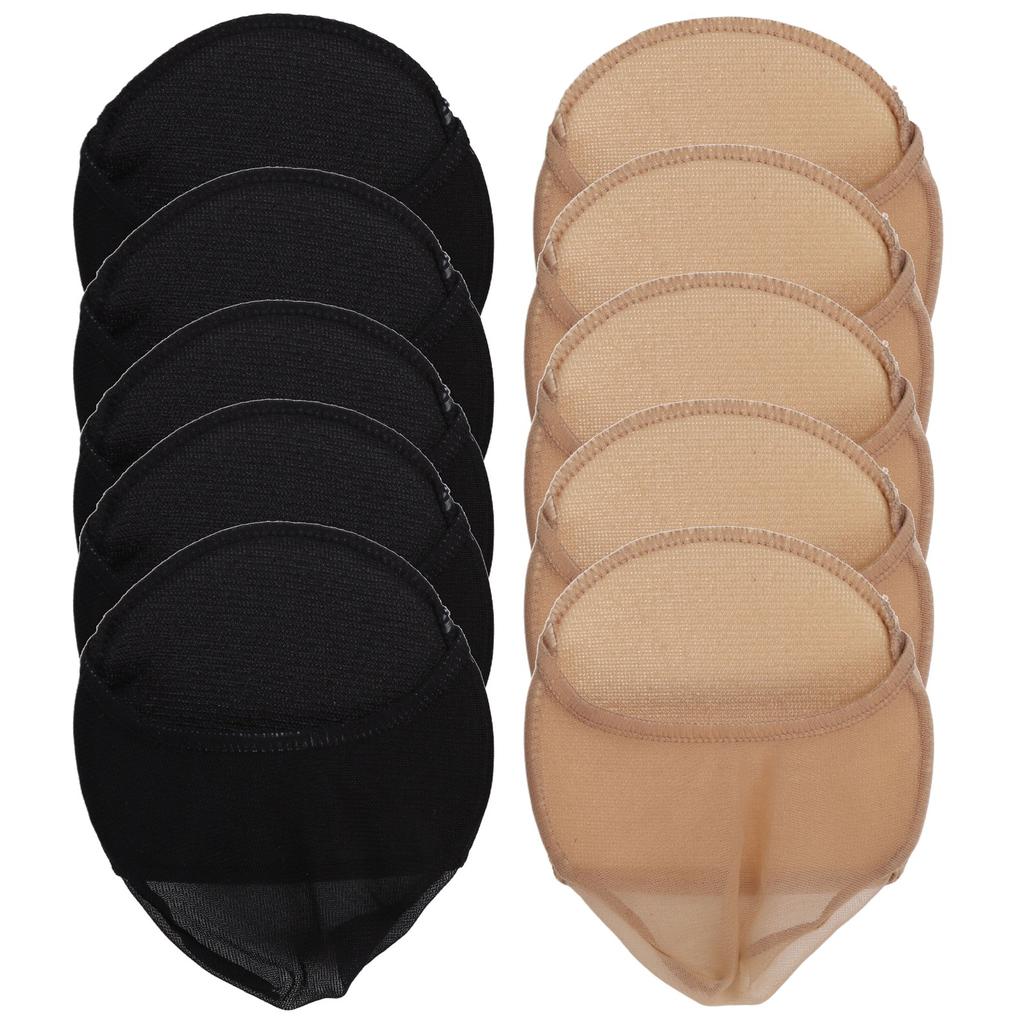 Forefoot Socks Prevent Slip Breathable Elastic Toe Padding Cover for Women Dancing Running 10 Pairs