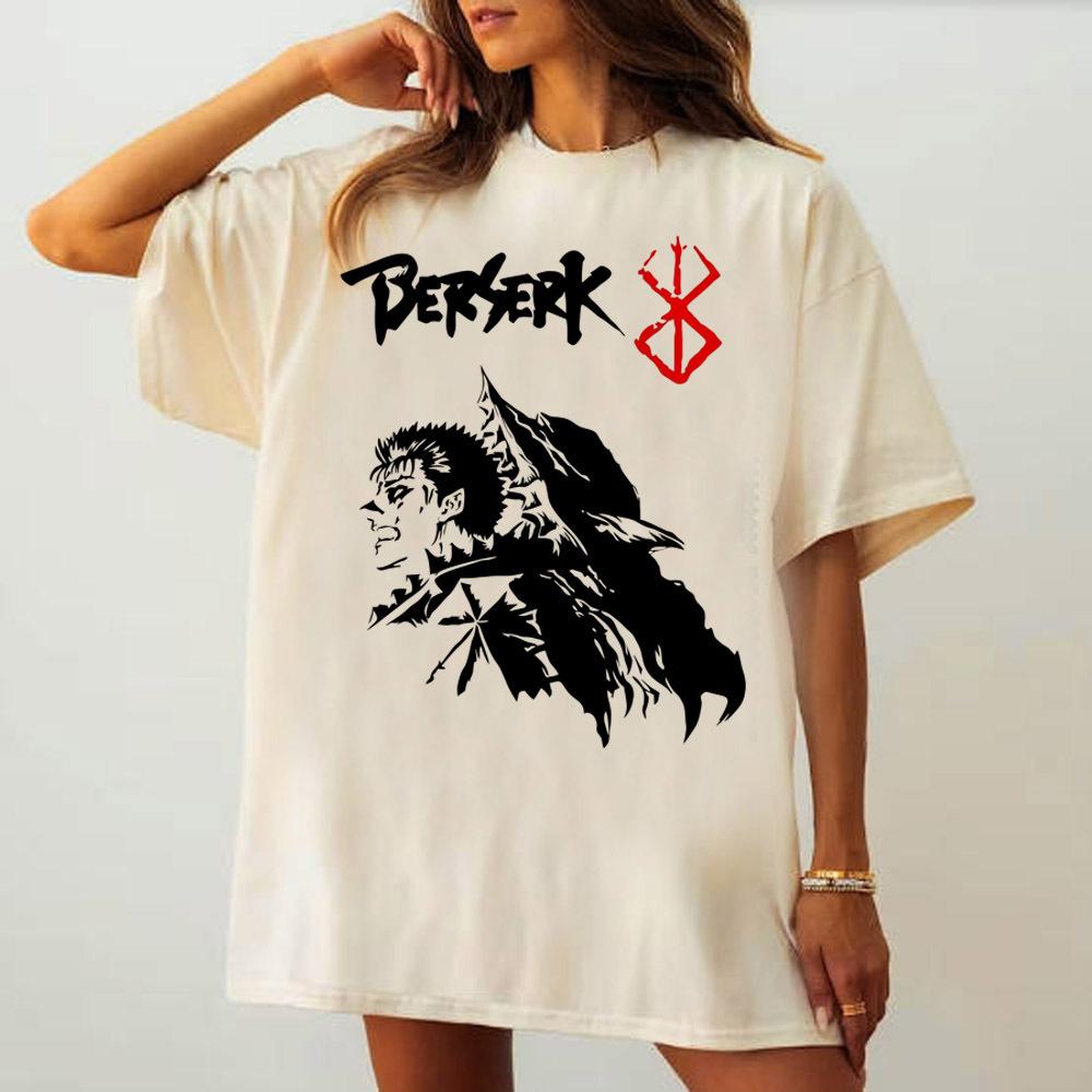 

Berserk tshirt girl Graphic Punk hip hop Colorful kawaii University tshirt aesthetic Psychedelic Trendy 2000s Pastel anime 4XL