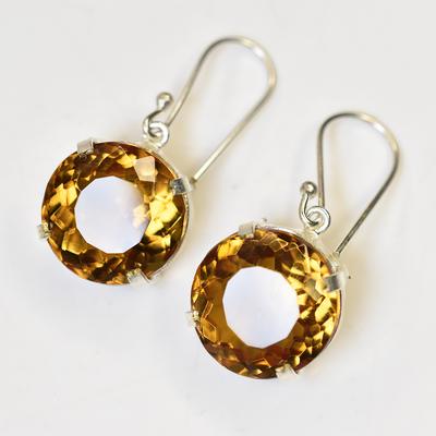 Pereche de cercei cu pietre prețioase certificate A+ Naturale 72,65 Ct 7 Culori Alex Tăietură Rotundă