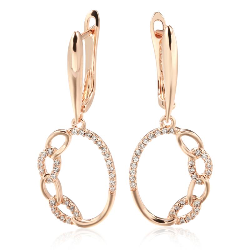 

Индивидуальные круглые серьги-подвески с циркониевой цепочкой для женщин, геометрические украшения