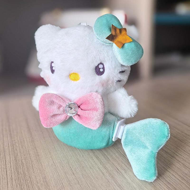 

Children Mermaid Plush Toy Soft Fill Backpack Pendant Gift Holiday зелёный